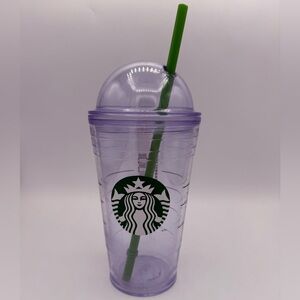 2012‎ Starbucks 16oz Cold Cup • Dome Lid & Green Straw